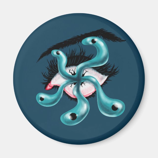 Aimant Horreur oeil tentacle monstre goth bizarre (Devant)