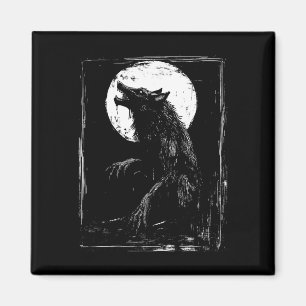 Aimant Horreur Werewolf Head Halloween Mythologie Wolf Sh