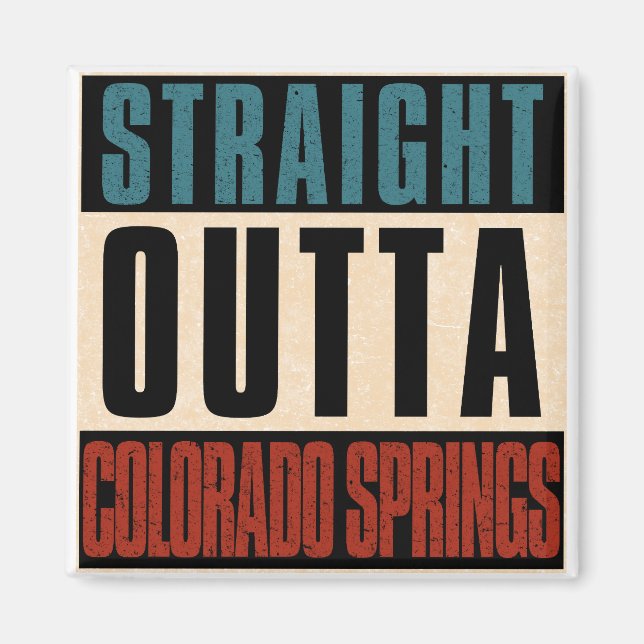 Aimant Hors droit Colorado Springs Colorado CO (Devant)