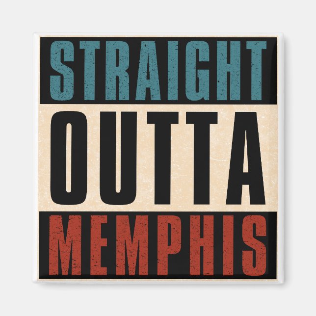 Aimant Hors droit Memphis Tennessee TN (Devant)