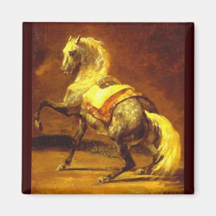 Aimant HORSE GRIS, Brown Jaune Or