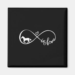Aimant Horse Infinity Symbole Amour Cheval Équitation