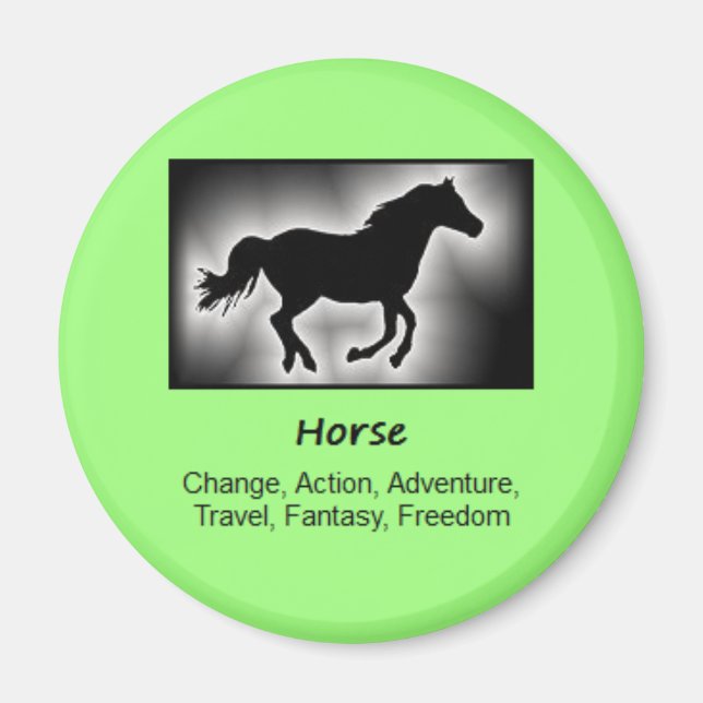 Aimant Horse Totem Animal Spirit Signification (Devant)