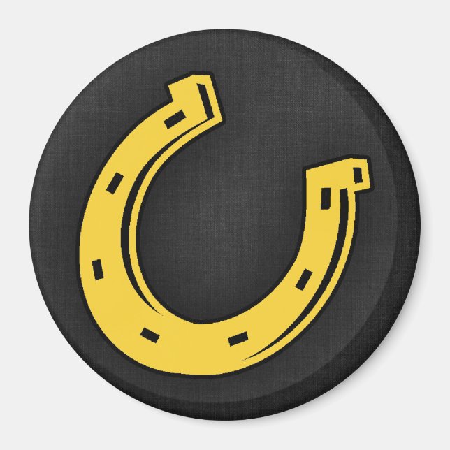 Aimant Horseshoe jaune ambre (Devant)