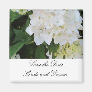 Aimant Hortensias blancs