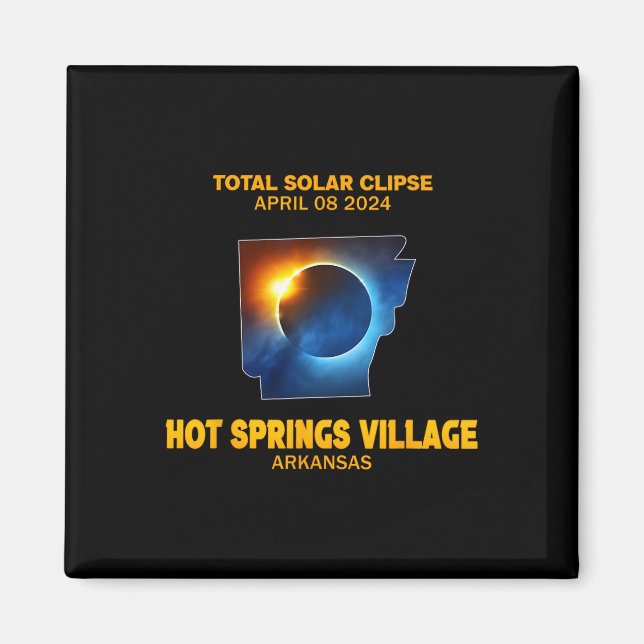 Aimant Hot Springs Village Arkansas 2024 Total Solar Ecli (Devant)