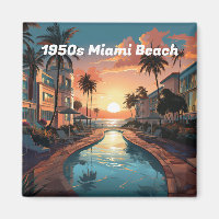 Hôtel Art déco Miami Beach années 1950 au lever du