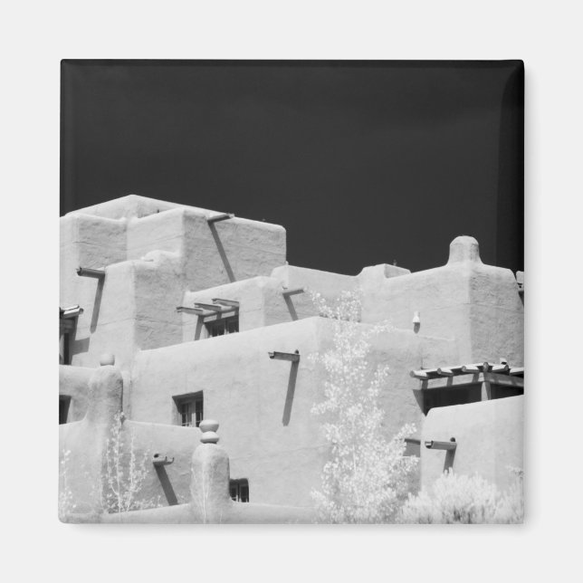 Aimant Hôtel de style pueblo adobe à Loretto, Santa Fe, N (Devant)