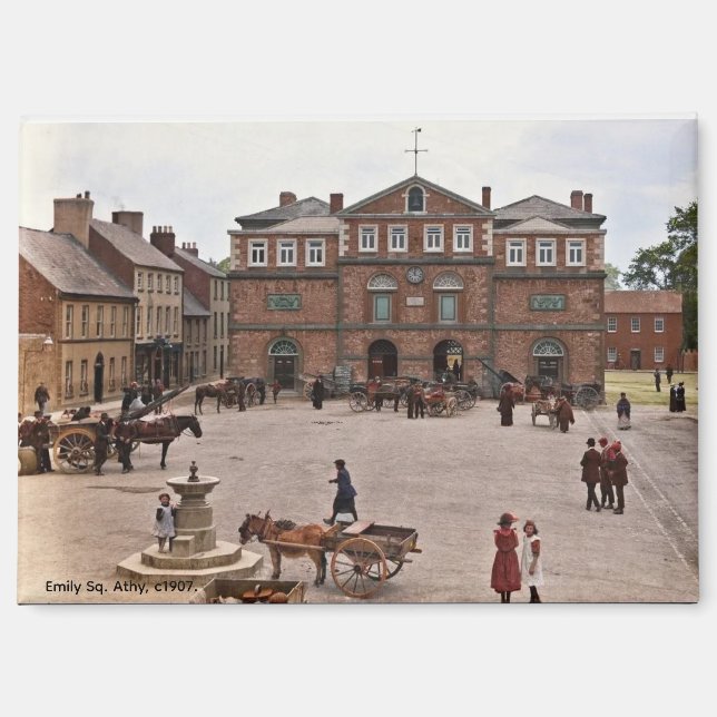 Aimant Hôtel de ville, Emily Square c1907,  Athy  (Recto)