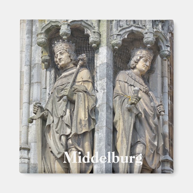Aimant hôtel de ville médiéval à Middelburg, Pays-Bas (Devant)