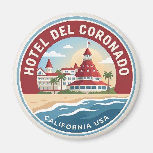 Aimant Hôtel del Coronado États-Unis (Devant)