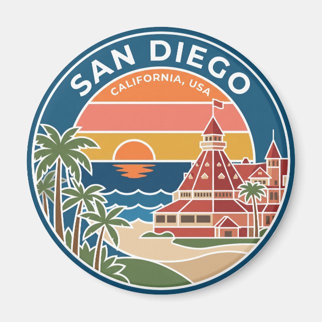 Aimant Hôtel San Diego del Coronado Sunset USA (Devant)