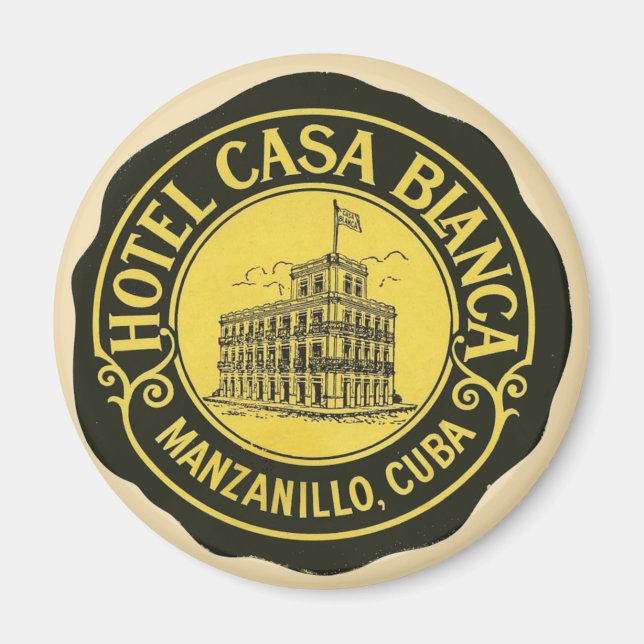 Aimant Hôtel vintage Casa Blanca, Cuba (Devant)