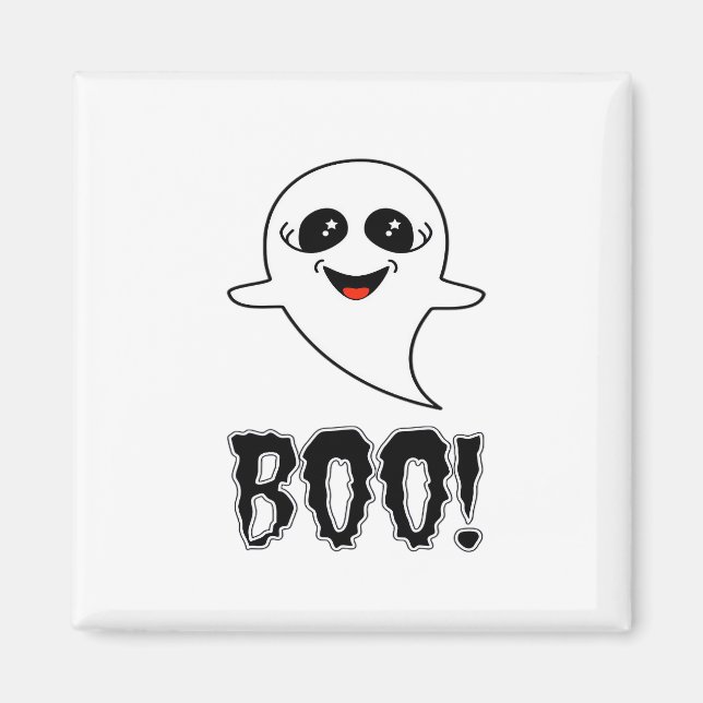 Aimant Hou! Joli petit Halloween de Lucas Rétro Classique (Devant)