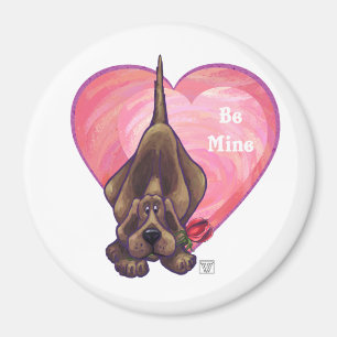 Aimant Hound Dog Valentine's Day