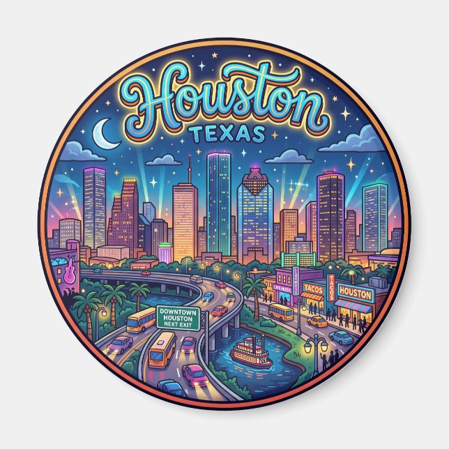 Aimant Houston États-Unis (Devant)