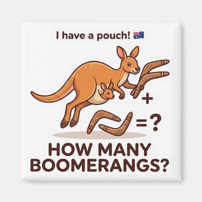 Aimant How Many Boomerangs? Kangaroo Math Game (Devant)