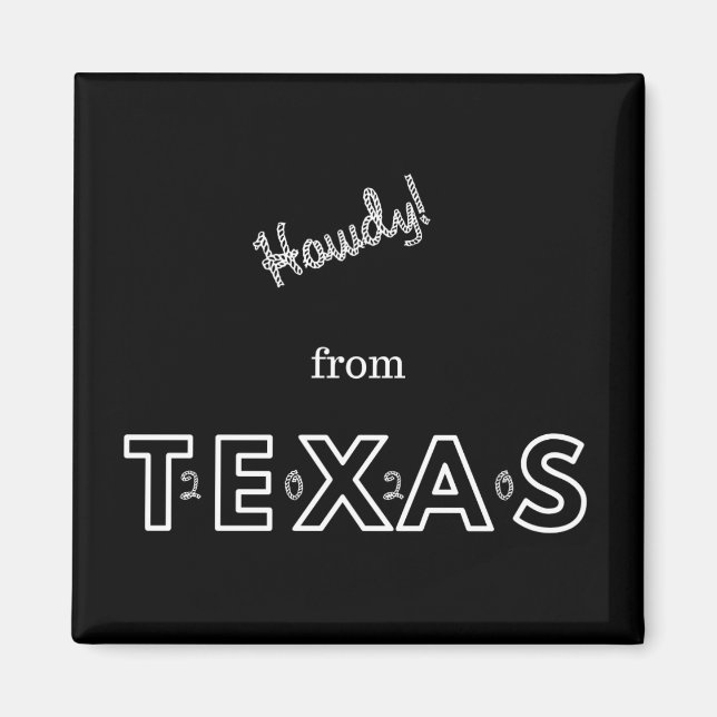 Aimant +Howdy du Texas 2020 (Devant)