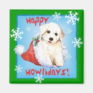 Aimant Howlidays heureux Bichon