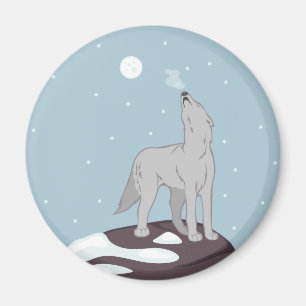 Aimant Howling Arctic Wolf