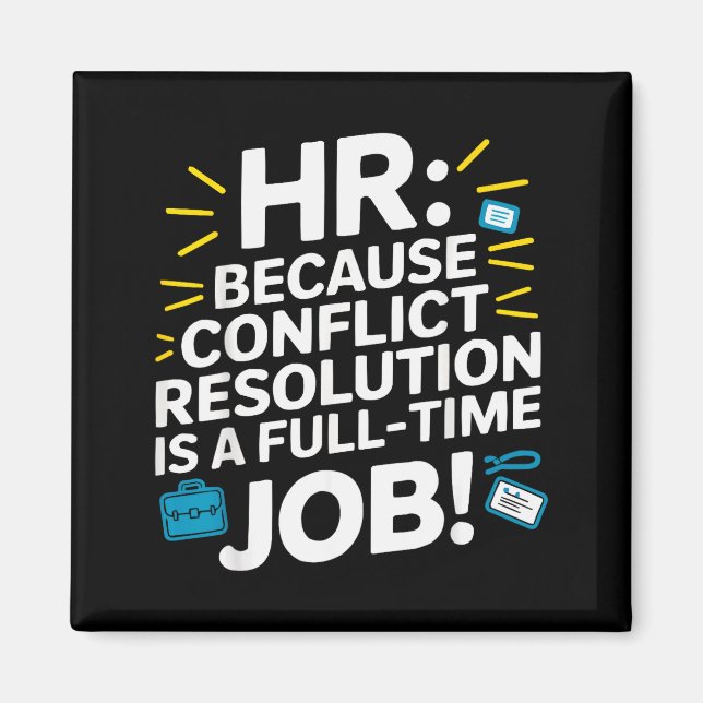 Aimant Hr Manager Human Resource Employee Workplace Drama (Devant)