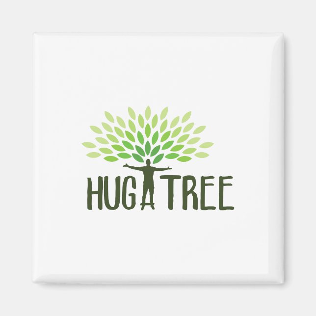 Aimant Hug A Tree - Jour des terres Hugger Tree Save Eart (Devant)