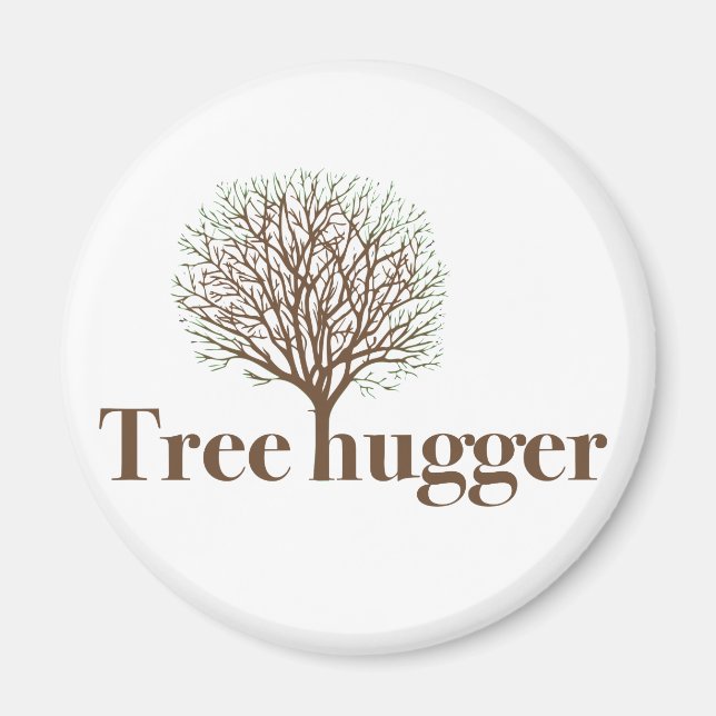 Aimant Hugger d'arbre avec illustration de l'arbre (Devant)
