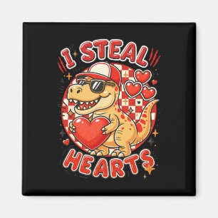 Aimant Hugvyn I Steal Hearts Saint-Valentin Garçons Dinos