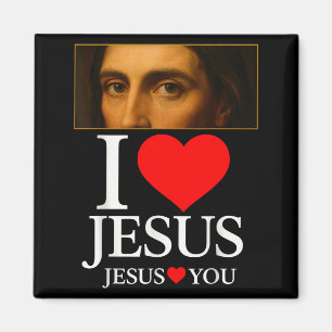Aimant Hugvyn J'aime Jésus Je Cœur Jésus Foi Américaine C