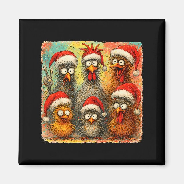 Aimant Hugvyn Noël Santa Poule Fou Eagerlys Roos (Devant)