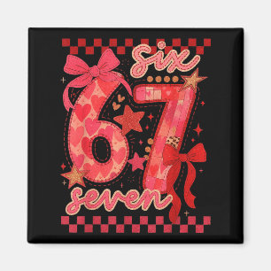 Aimant Hugvyn Six Seven Saint-Valentin 6 7 Mème Carreaux 