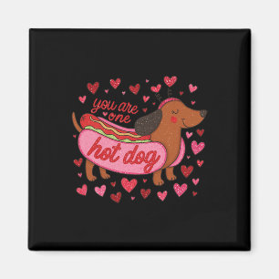 Aimant Hugvyn Tu es un Saint-Valentin hot dog Dachshund M