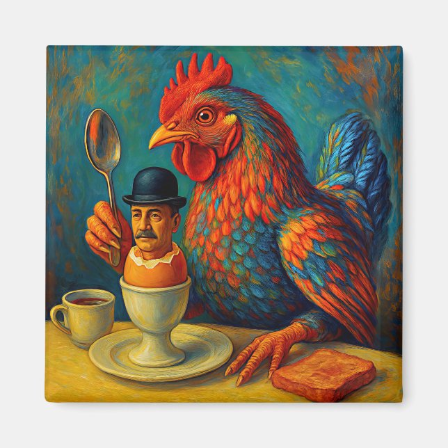 Aimant Humain dur à cuire - Jeu de dupes au petit-déjeune (Devant)