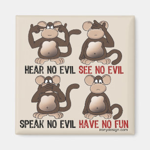 Aimant Humeur sage de singes