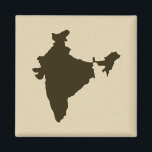 Aimant Humeurs d'épices au chocolat Inde<br><div class="desc">Plan de l'Inde dans la palette de couleurs Spice Moods d'Emporio Moffa.</div>