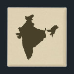 Aimant Humeurs d'épices au chocolat Inde<br><div class="desc">Plan de l'Inde dans la palette de couleurs Spice Moods d'Emporio Moffa.</div>