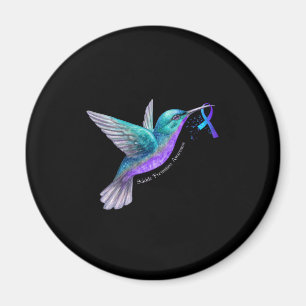 Aimant Hummingbird Purple Blue Ribbon Prévention du suic