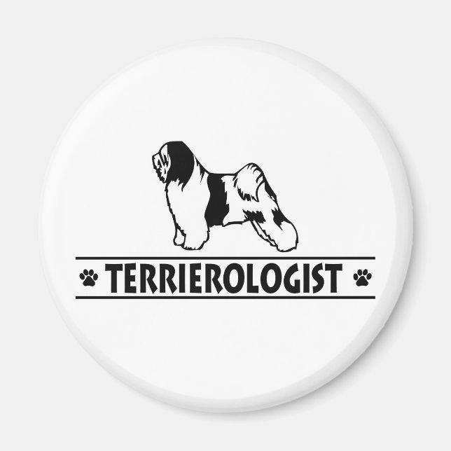 Aimant Humoristique Terrier Tibétain (Devant)