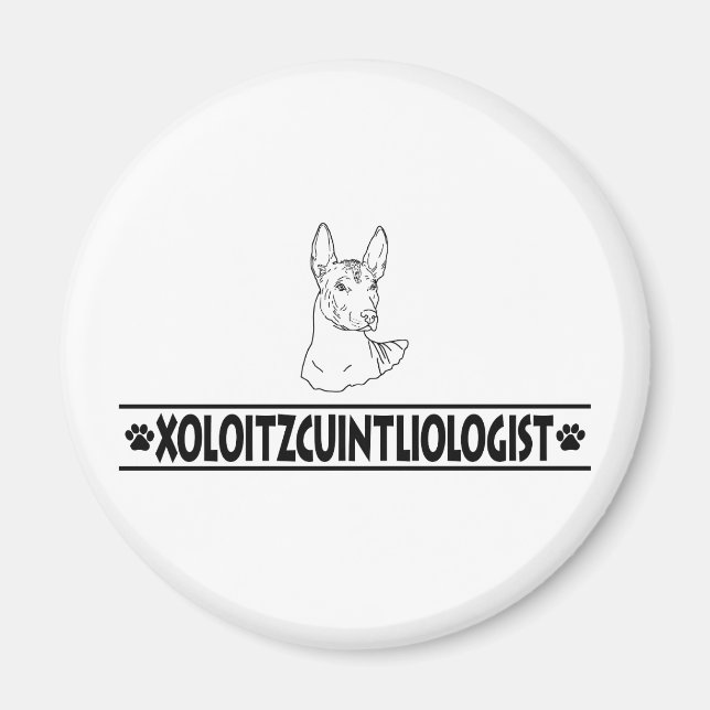 Aimant Humoristique Xoloitzcuintli (Devant)