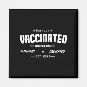 Aimant Humour amusant vacciné Citation graphique Nu enreg