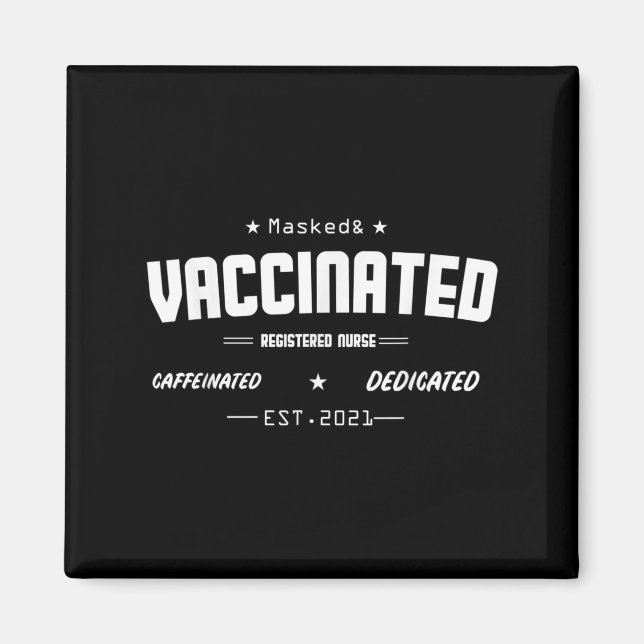 Aimant Humour amusant vacciné Citation graphique Nu enreg (Devant)