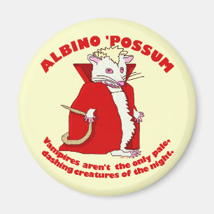 Aimant Humour animal albinos de vampire drôle d'opossum