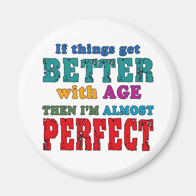 Aimant Humour d'anniversaire de Over the Hill (Devant)