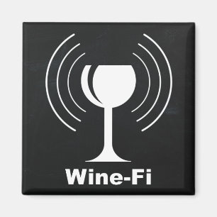 Aimant Humour de l'amateur de vin Vin-Fi