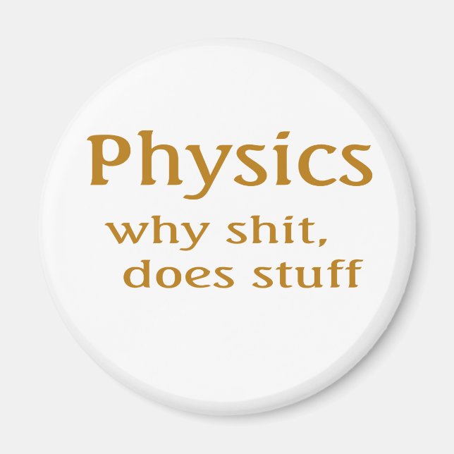 Aimant humour de physique (Devant)