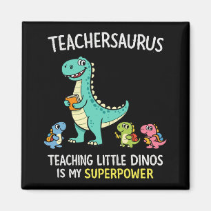 Aimant Humour de professeur Teachersaurus avec de petits