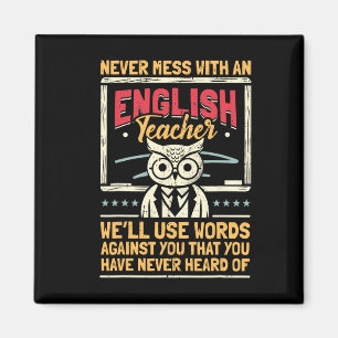 Aimant Humour d'enseignant Je ne plaisante jamais avec un
