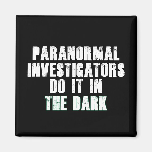 Aimant Humour des enquêteurs paranormal (blanc) (Devant)