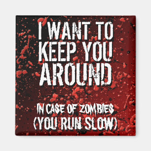 Aimant Humour drôle d'apocalypse de zombis