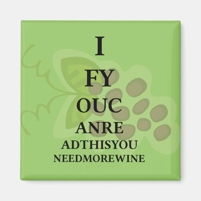 Aimant Humour du vin (Devant)